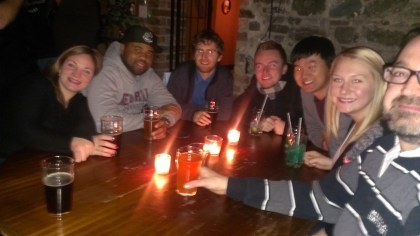 Group at the Underbelly (Yellow Belly Brewery) postgame